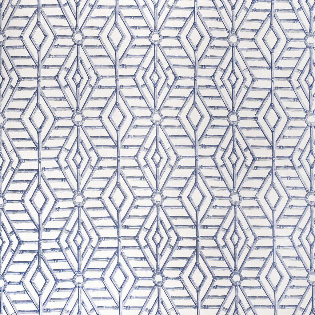 Samples and Purchasing available for Bamboo Cane - Blue Blue By Lee Jofa | Paolo Moschino Fabrics | Lattice/Scrollwork Multipurpose Print at Designer Wallcoverings and Fabrics