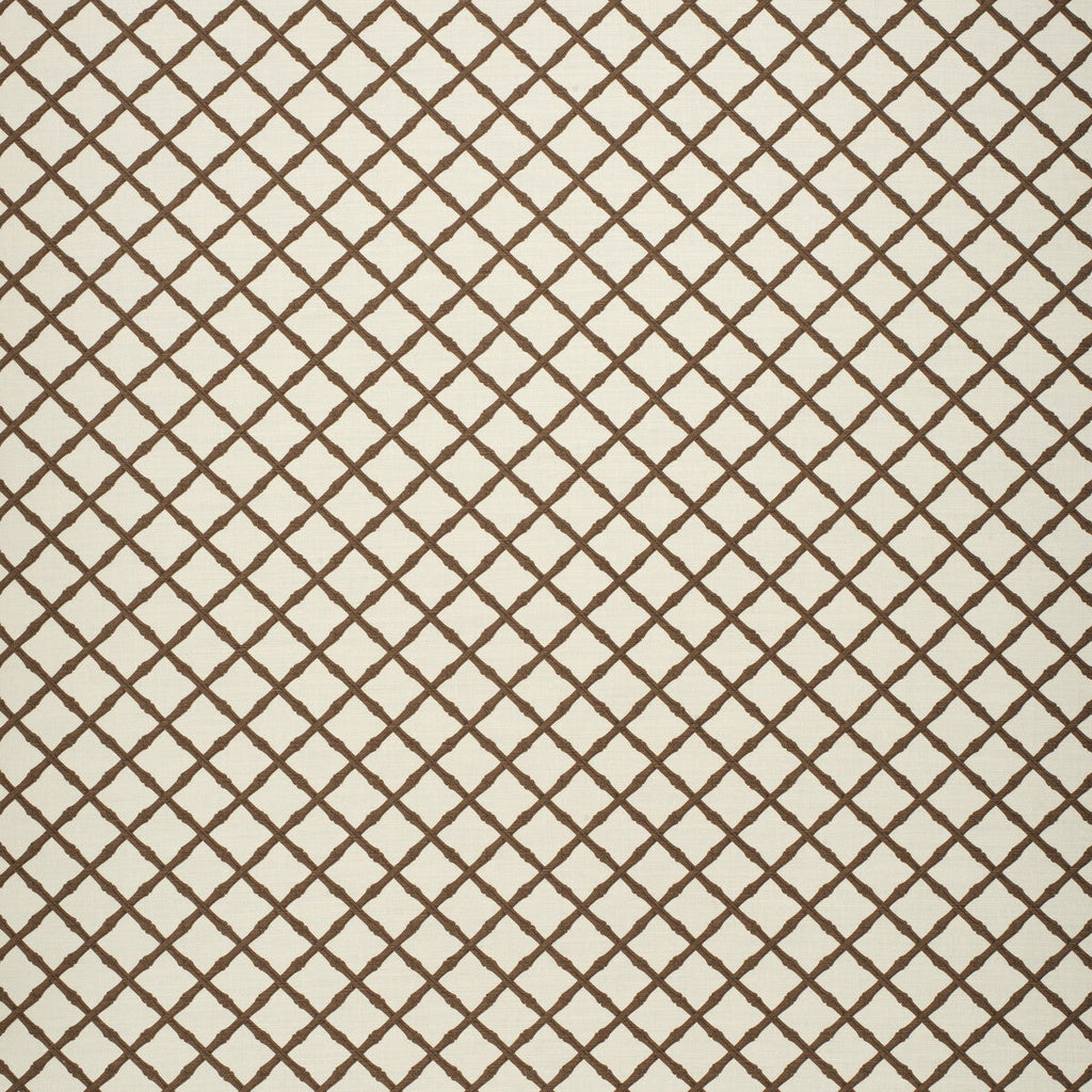 Samples and Purchasing available for Bamboo Trellis - Brown Brown By Lee Jofa | Paolo Moschino Fabrics | Lattice/Scrollwork Multipurpose Print at Designer Wallcoverings and Fabrics