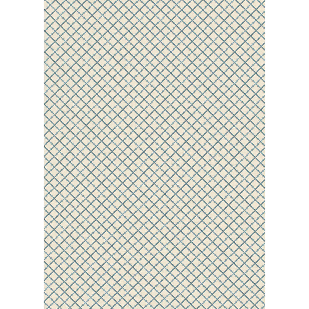 Samples and Purchasing available for Bamboo Trellis - Blue Blue By Lee Jofa | Paolo Moschino Garden Ii | Lattice/Scrollwork Multipurpose Print at Designer Wallcoverings and Fabrics