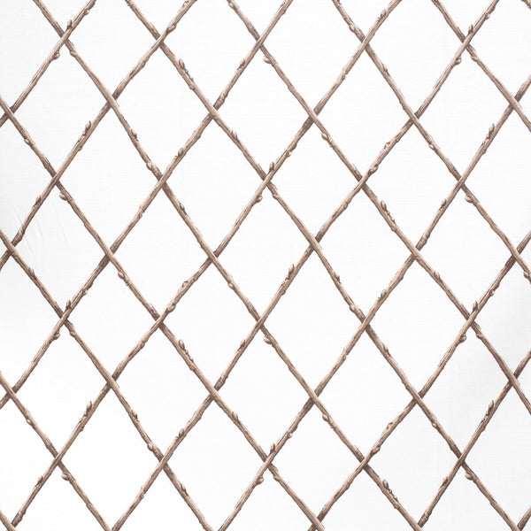 Samples and Purchasing available for Bare Twig Trellis - Bro/Whi Brown By Lee Jofa | Paolo Moschino Fabrics | Lattice/Scrollwork Multipurpose Print at Designer Wallcoverings and Fabrics