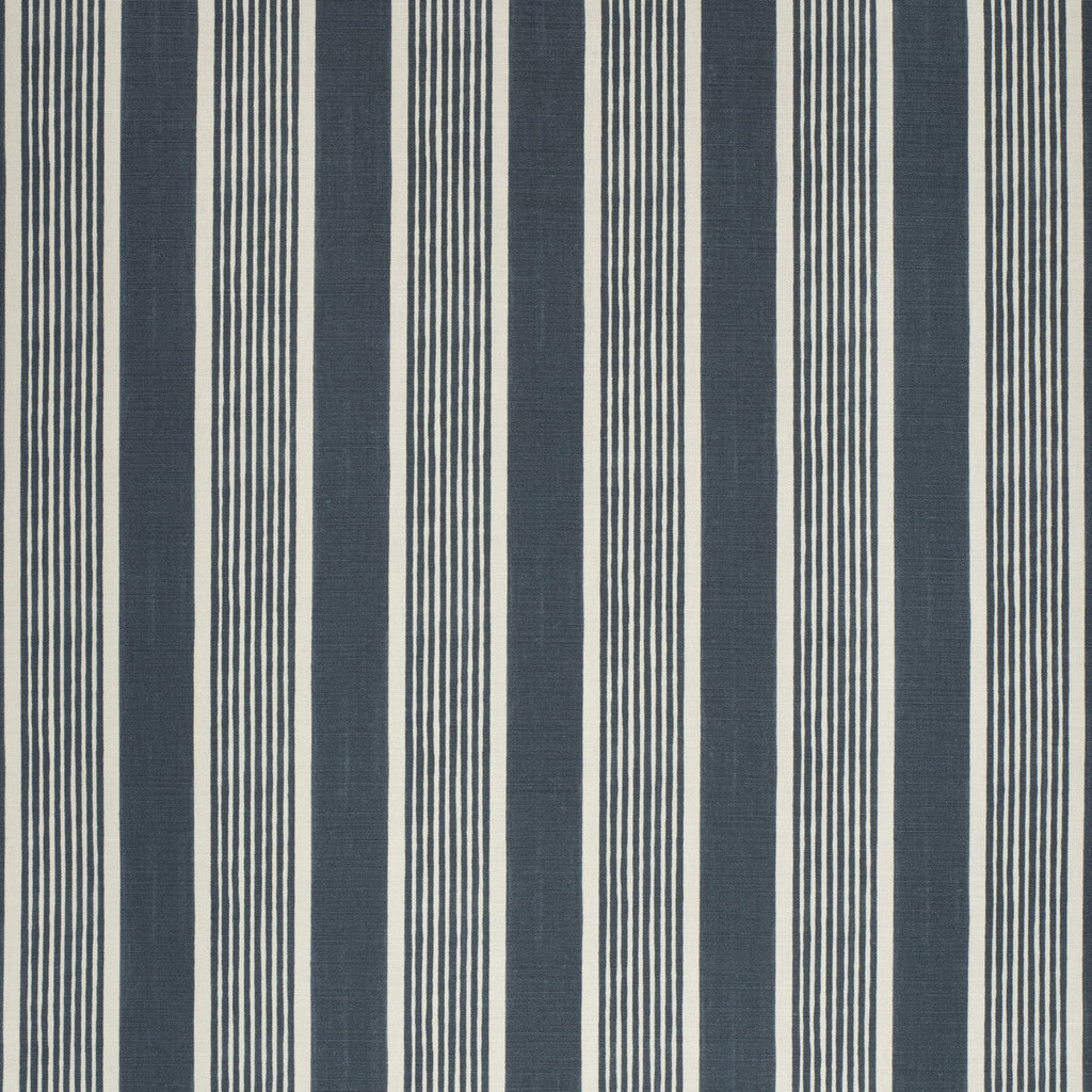 Samples and Purchasing available for Elba Stripe - Navy Dark Blue By Lee Jofa | Paolo Moschino Fabrics | Stripes Multipurpose Print at Designer Wallcoverings and Fabrics