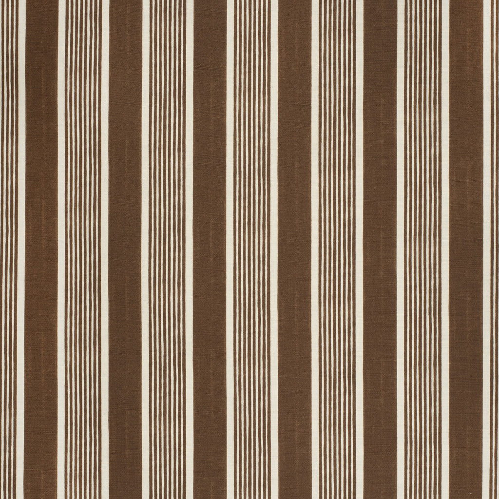 Samples and Purchasing available for Elba Stripe - Brown Brown By Lee Jofa | Paolo Moschino Fabrics | Stripes Multipurpose Print at Designer Wallcoverings and Fabrics