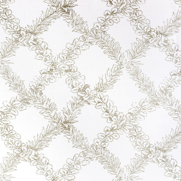 Samples and Purchasing available for Leaf Trellis - Sage Green By Lee Jofa | Paolo Moschino Fabrics |Botanical & Floral Lattice/Scrollwork Multipurpose Print at Designer Wallcoverings and Fabrics