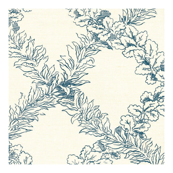 Samples and Purchasing available for Leaf Trellis - Blue Blue By Lee Jofa | Paolo Moschino Fabrics |Botanical & Floral Lattice/Scrollwork Multipurpose Print at Designer Wallcoverings and Fabrics