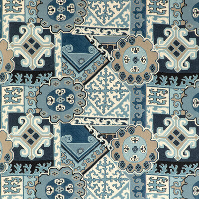 Samples and Purchasing available for Batangas Print - Blue/Slate Blue By Lee Jofa | Mindoro |Modern Global Multipurpose Print at Designer Wallcoverings and Fabrics