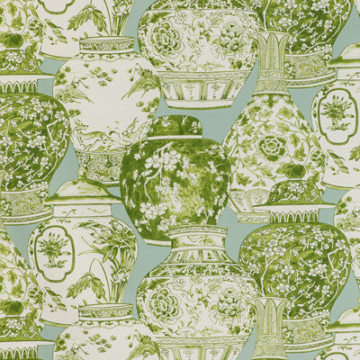 Samples and Purchasing available for Pandan Print - Mist/Jade Multi By Lee Jofa | Mindoro |Chinoiserie Novelty Multipurpose Print at Designer Wallcoverings and Fabrics