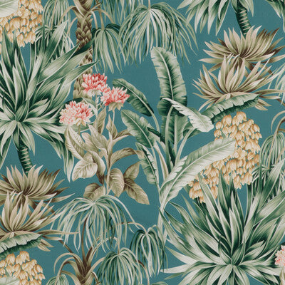 Samples and Purchasing available for Caluya Print - Lagoon Multi By Lee Jofa | Mindoro |Botanical & Floral  Multipurpose Print at Designer Wallcoverings and Fabrics