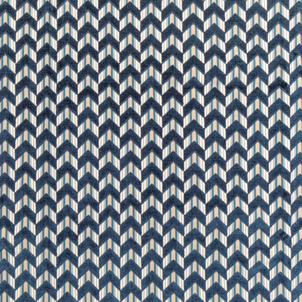 Samples and Purchasing available for Bailey Velvet - Navy Dark Blue By Lee Jofa | Breckenridge | Geometric Upholstery Velvet at Designer Wallcoverings and Fabrics