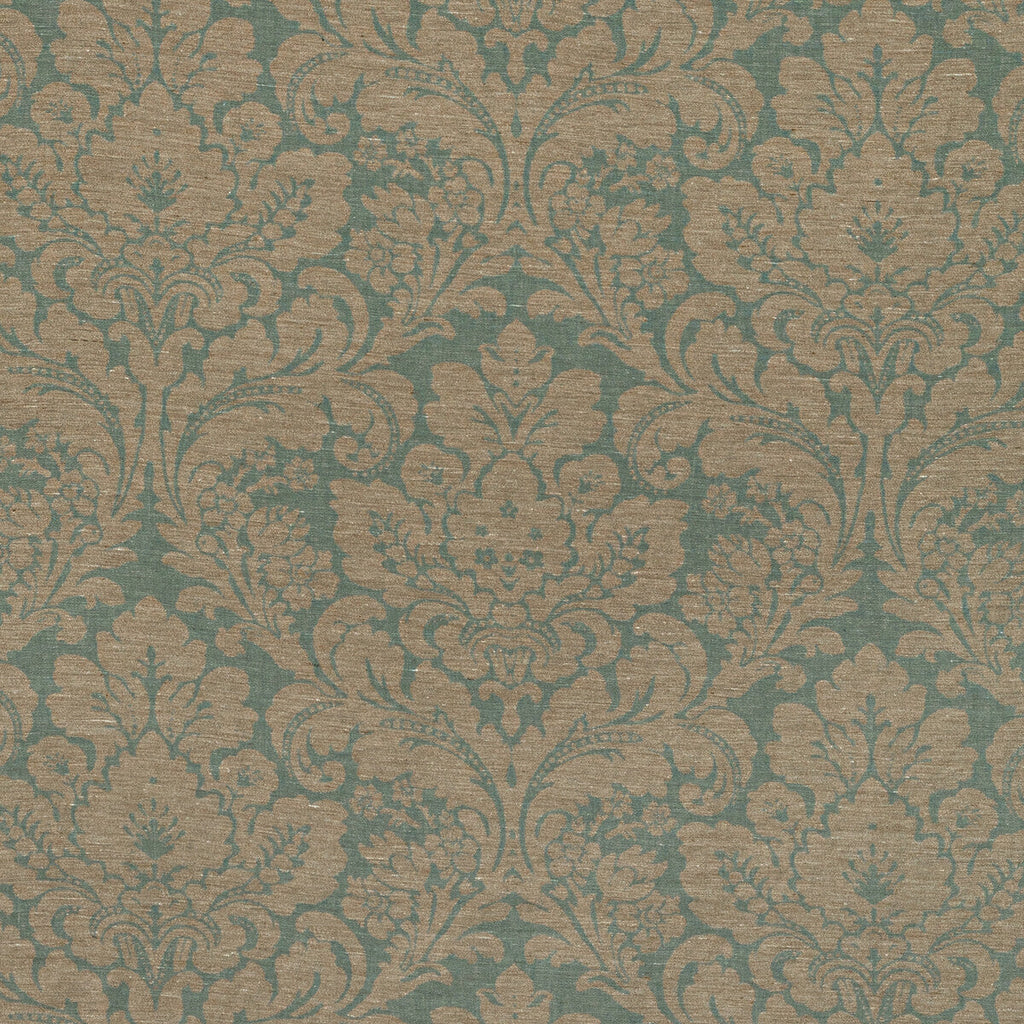 Samples and Purchasing available for Acanthus Damask - Blue Blue By Lee Jofa | Oscar De La Renta Iv | Damask Multipurpose  at Designer Wallcoverings and Fabrics