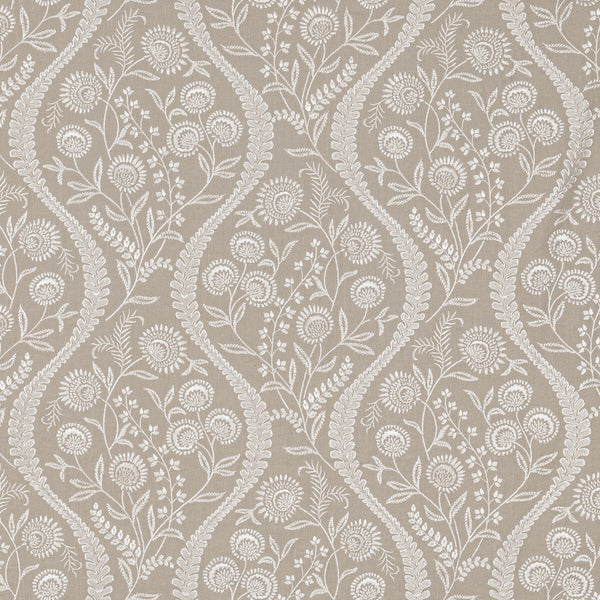 Samples and Purchasing available for Floriblanca - Linen Beige By Lee Jofa | Oscar De La Renta Iv |Botanical & Floral  Multipurpose Embroidery at Designer Wallcoverings and Fabrics