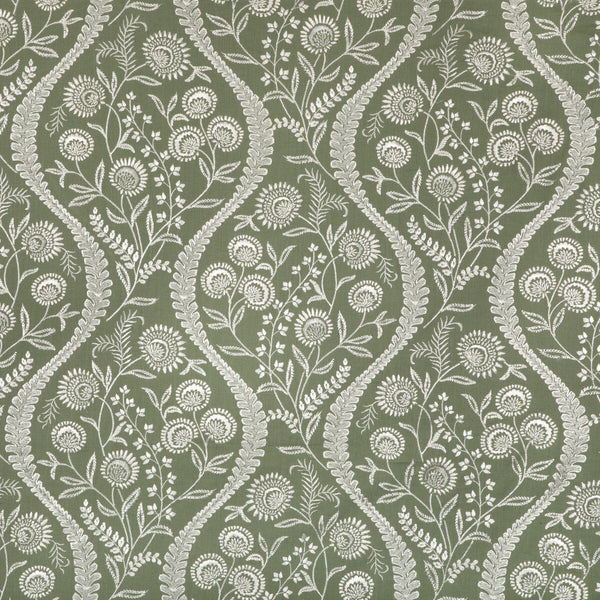 Samples and Purchasing available for Floriblanca - Green Green By Lee Jofa | Oscar De La Renta Iv |Botanical & Floral  Multipurpose Embroidery at Designer Wallcoverings and Fabrics