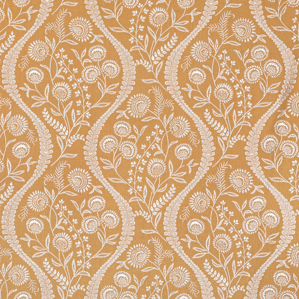 Samples and Purchasing available for Floriblanca - Golden Yellow By Lee Jofa | Oscar De La Renta Iv |Botanical & Floral  Multipurpose Embroidery at Designer Wallcoverings and Fabrics