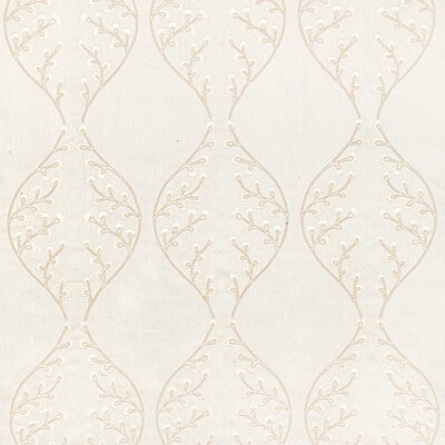 Samples and Purchasing available for Lillie Embroidery - Ivory White By Lee Jofa | Summerland |Botanical & Floral Lattice/Scrollwork Drapery Embroidery at Designer Wallcoverings and Fabrics