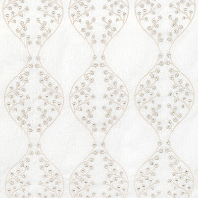 Samples and Purchasing available for Lillie Sheer - Ivory/Fog Grey By Lee Jofa | Summerland |Botanical & Floral Lattice/Scrollwork Drapery Embroidery at Designer Wallcoverings and Fabrics