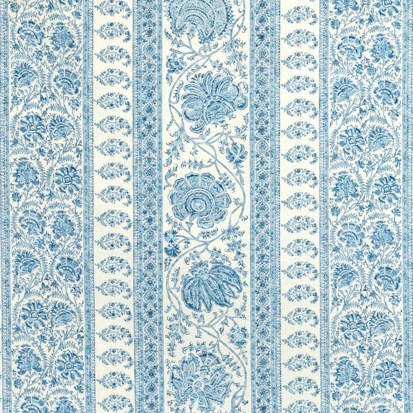 Samples and Purchasing available for Indiennes Stripe - Delft Ivory By Lee Jofa | Sarah Bartholomew |Paisley Stripes Multipurpose Linen at Designer Wallcoverings and Fabrics