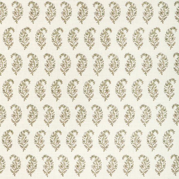 Samples and Purchasing available for Indiennes Paisley - Ivy Ivory By Lee Jofa | Sarah Bartholomew | Paisley Multipurpose Linen at Designer Wallcoverings and Fabrics