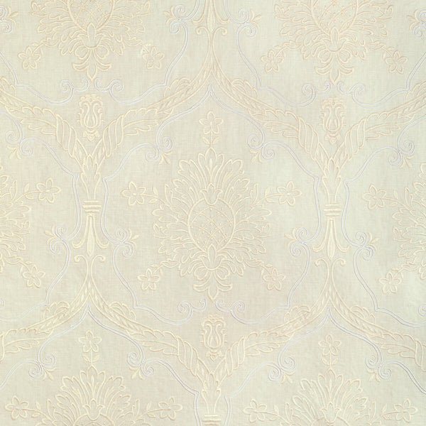 Samples and Purchasing available for Hayes Embroidery - Ivory Ivory By Lee Jofa | Bunny Williams Arcadia | Damask Drapery Embroidery at Designer Wallcoverings and Fabrics