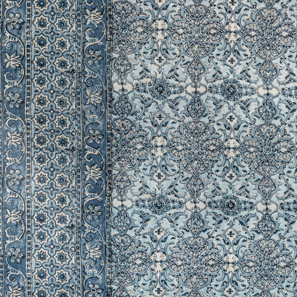 Samples and Purchasing available for Palmer Print - Delft Blue By Lee Jofa | Bunny Williams Arcadia |Lattice/Scrollwork Medallion / Suzani / Persian Multipurpose Print at Designer Wallcoverings and Fabrics