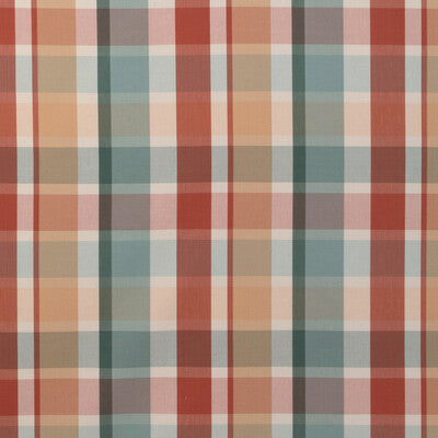 Samples and Purchasing available for Fisher Plaid - Teal/Spice Rust By Lee Jofa | Highfield Stripes And Plaids | Plaid / Check Multipurpose  at Designer Wallcoverings and Fabrics