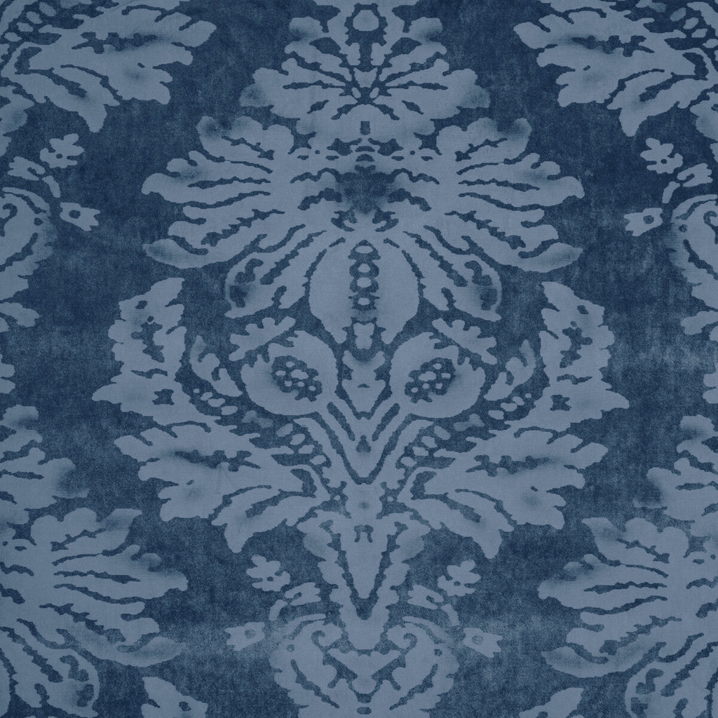 Samples and Purchasing available for Parham Velvet - Azure Indigo By Lee Jofa | Barwick Velvets | Damask Upholstery Print at Designer Wallcoverings and Fabrics