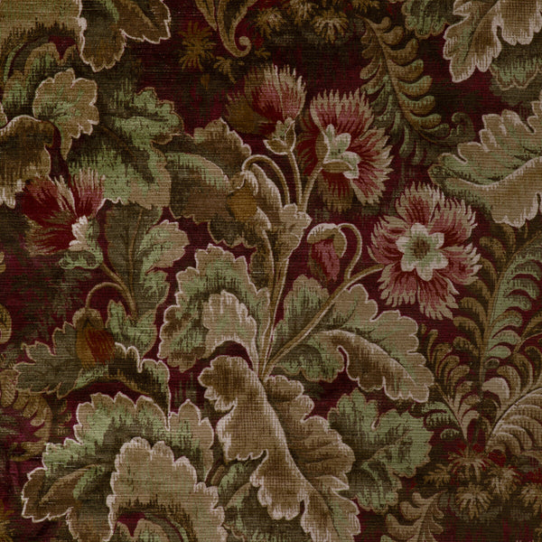 Samples and Purchasing available for Barwick Velvet - Garnet Sage By Lee Jofa | Barwick Velvets | Botanical & Floral Upholstery Print at Designer Wallcoverings and Fabrics