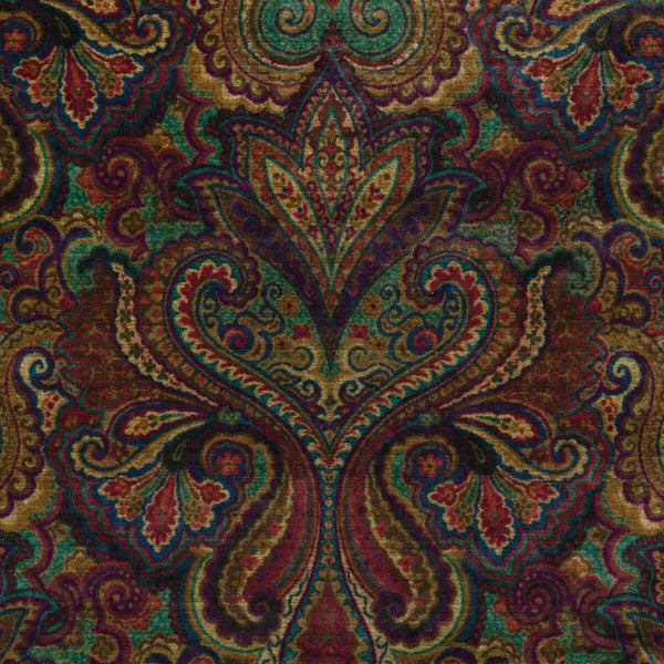 Samples and Purchasing available for Carswell Velvet - Topaz/Ruby Multi By Lee Jofa | Barwick Velvets | Paisley Upholstery Print at Designer Wallcoverings and Fabrics