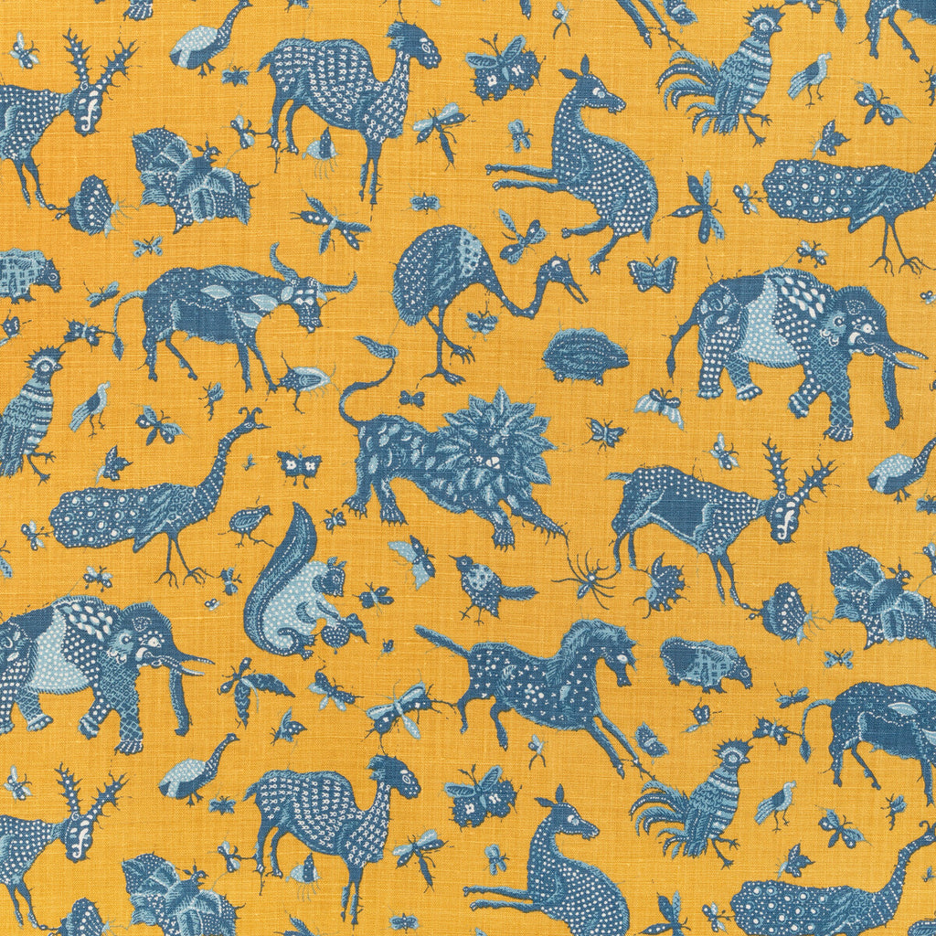 Samples and Purchasing available for Java Jungle Linen - Maize Yellow By Lee Jofa | Lee Jofa 200 |Animal/Insects Novelty Multipurpose Print at Designer Wallcoverings and Fabrics