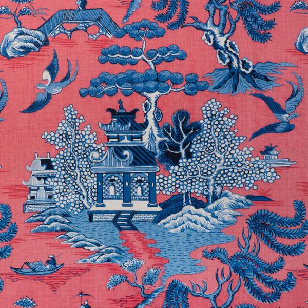 Samples and Purchasing available for Willow Lake Print - Punch Red By Lee Jofa | Lee Jofa 200 | Chinoiserie Multipurpose Print at Designer Wallcoverings and Fabrics