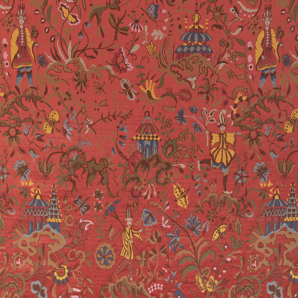 Samples and Purchasing available for Chinese Brocade - Red Red By Lee Jofa | Lee Jofa 200 | Chinoiserie Multipurpose Brocade at Designer Wallcoverings and Fabrics