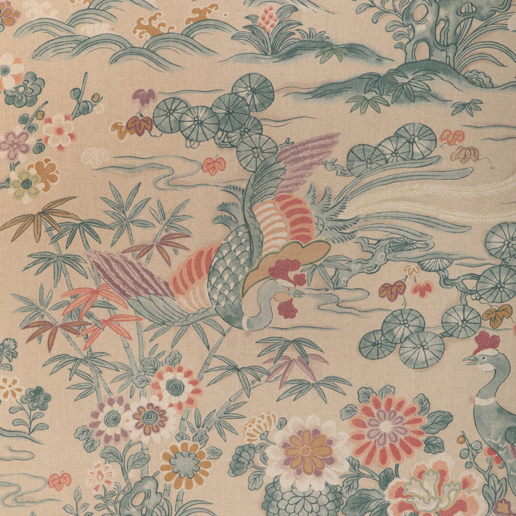 Samples and Purchasing available for Sakura Print - Shore Turquoise By Lee Jofa | Garden Walk |Chinoiserie Botanical & Floral Multipurpose Print at Designer Wallcoverings and Fabrics