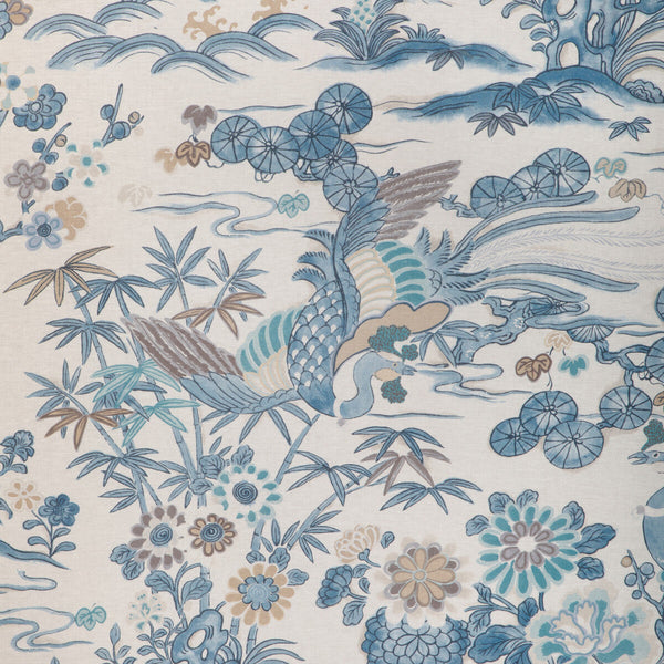 Samples and Purchasing available for Sakura Print - Blue Blue By Lee Jofa | Garden Walk |Chinoiserie Botanical & Floral Multipurpose Print at Designer Wallcoverings and Fabrics