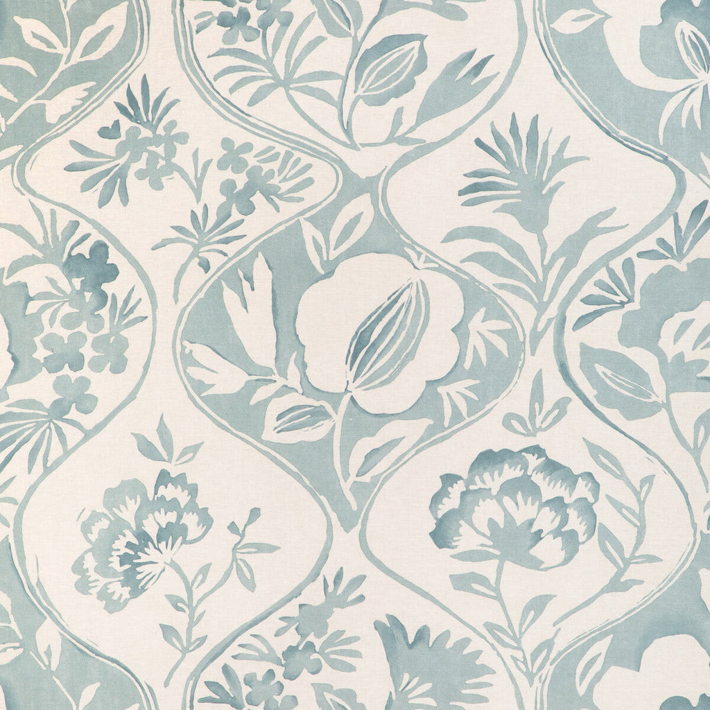 Samples and Purchasing available for Calathea Print - Aqua Turquoise By Lee Jofa | Garden Walk |Botanical & Floral Lattice/Scrollwork Multipurpose Print at Designer Wallcoverings and Fabrics