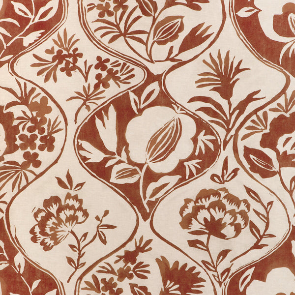 Samples and Purchasing available for Calathea Print - Clay Red By Lee Jofa | Garden Walk |Botanical & Floral Lattice/Scrollwork Multipurpose Print at Designer Wallcoverings and Fabrics