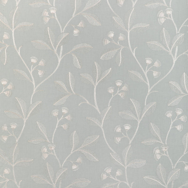 Samples and Purchasing available for Iris Embroidery - Aqua Turquoise By Lee Jofa | Garden Walk | Botanical & Floral Drapery Embroidery at Designer Wallcoverings and Fabrics