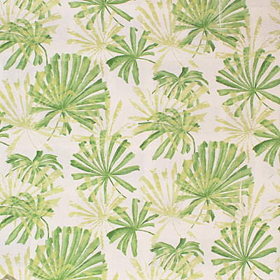 Samples and Purchasing available for Jimbaran Bay - White/L Green By Lee Jofa Modern | Calypso |Botanical & Floral Tropical Multipurpose Print at Designer Wallcoverings and Fabrics