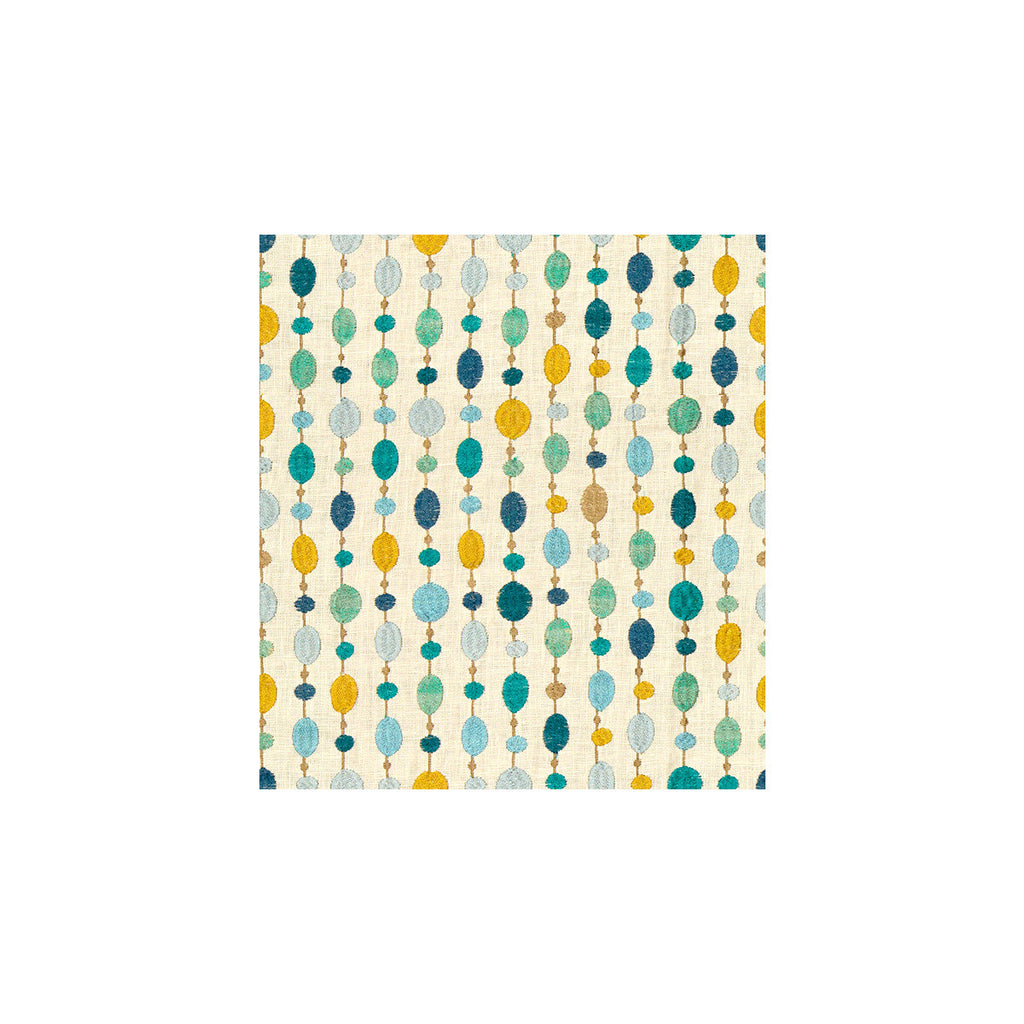 Samples and Purchasing available for Beaded Linen - Turquoise White By Kravet Couture | Modern Colors Iii |Dots Small Scale Multipurpose Embroidery at Designer Wallcoverings and Fabrics