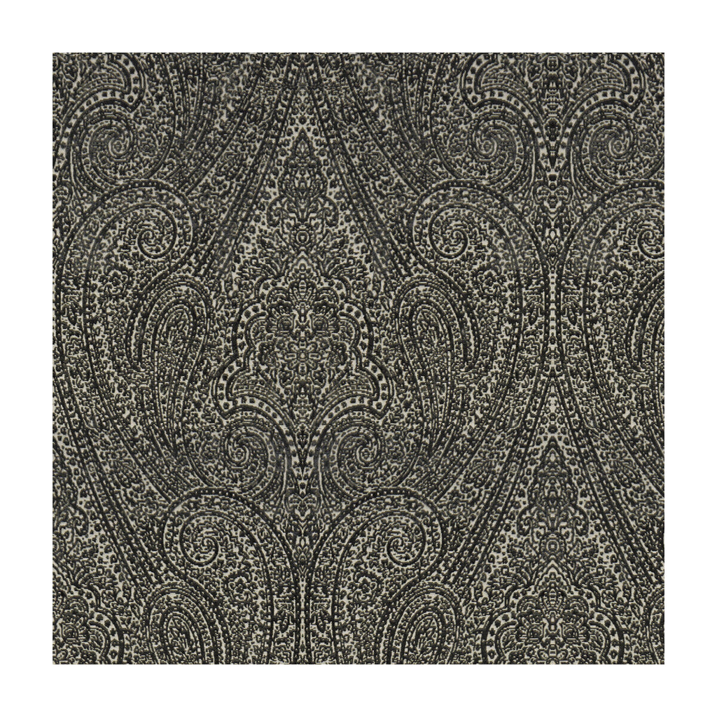 Samples and Purchasing available for Paisley Plush - Flint Charcoal By Kravet Couture | Modern Luxe Ii |Paisley  Upholstery Velvet at Designer Wallcoverings and Fabrics