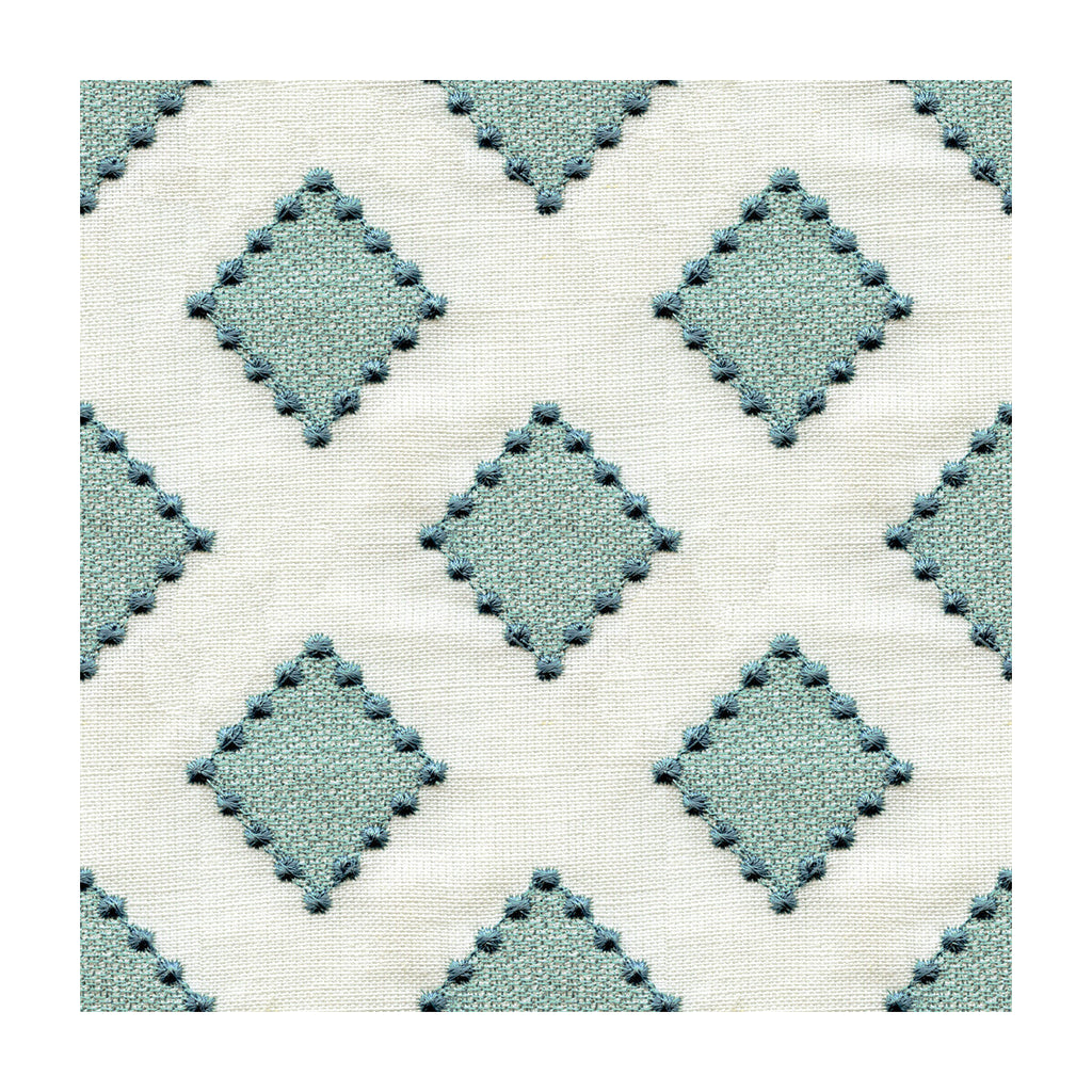 Samples and Purchasing available for Diamondots - Turquoise Beige By Kravet Basics | Sarah Richardson Harmony |Diamond  Upholstery Embroidery at Designer Wallcoverings and Fabrics