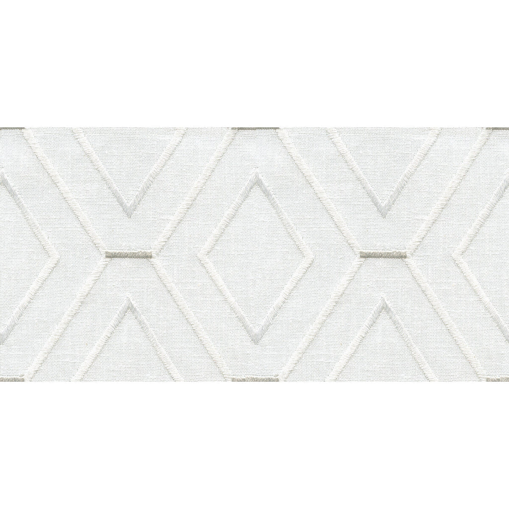 Samples and Purchasing available for Kravet Basics - 34484-101 White By Kravet Basics |  |Diamond Geometric Multipurpose Embroidery at Designer Wallcoverings and Fabrics