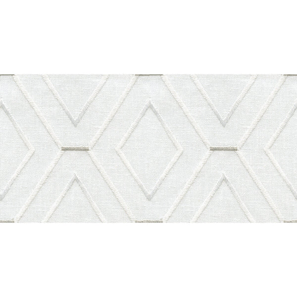 Samples and Purchasing available for Kravet Basics - 34484-101 White By Kravet Basics |  |Diamond Geometric Multipurpose Embroidery at Designer Wallcoverings and Fabrics