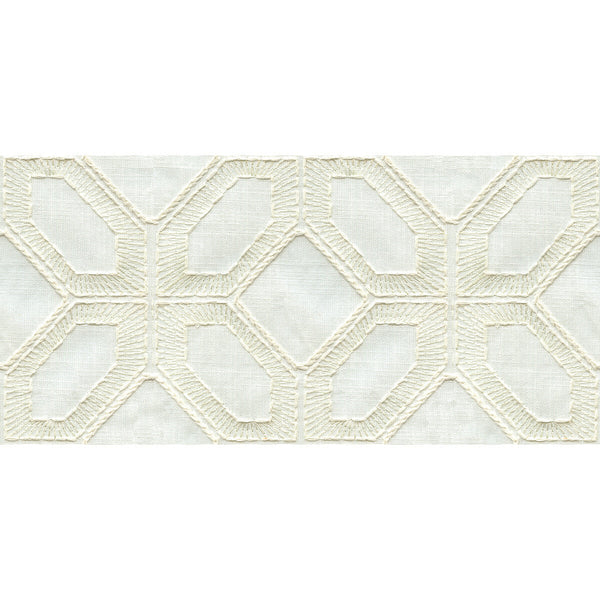 Samples and Purchasing available for Kravet Design - 34487-1 White By Kravet Design |  | Geometric Multipurpose Embroidery at Designer Wallcoverings and Fabrics