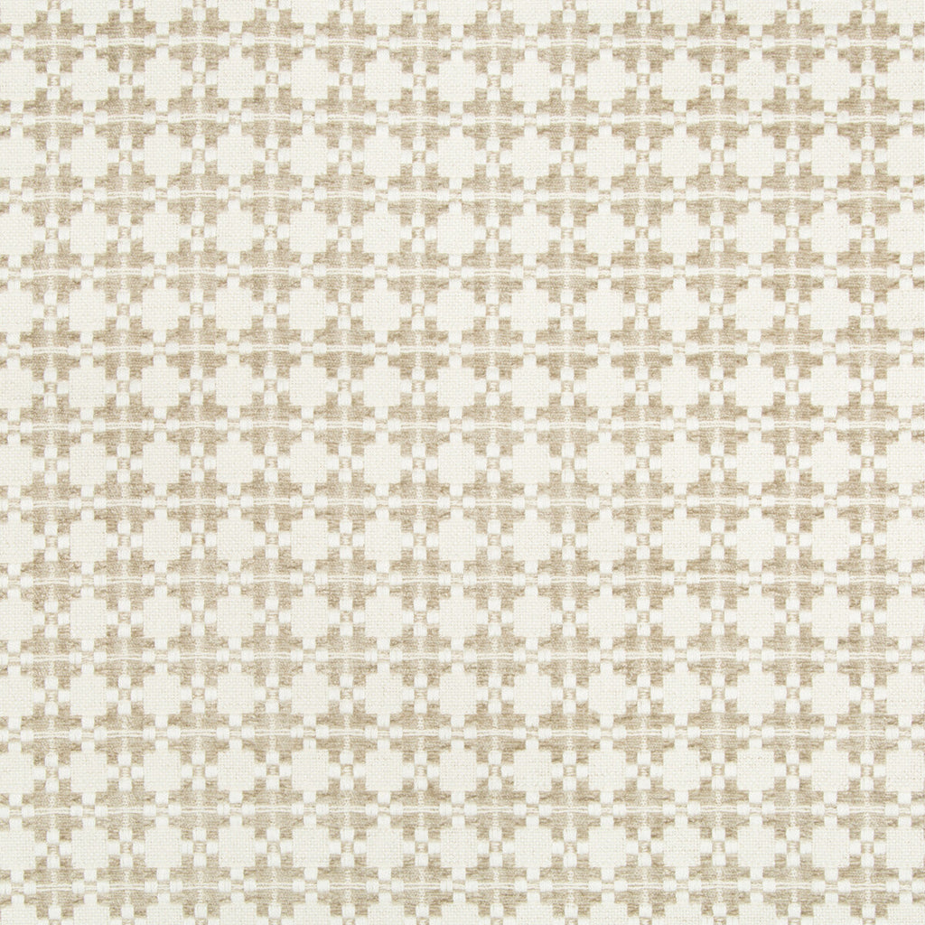 Samples and Purchasing available for Back In Style - Taupe White By Kravet Couture | Modern Tailor |Geometric Small Scale Upholstery  at Designer Wallcoverings and Fabrics