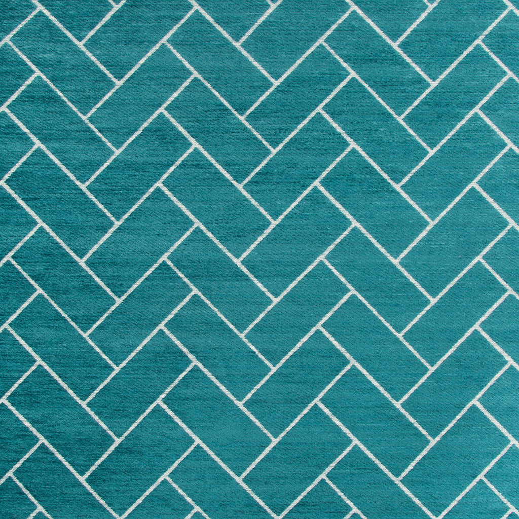 Samples and Purchasing available for Kravet Design - 34975-13 Turquoise By Kravet Design | Performance Crypton Home |Modern Geometric Upholstery Chenille at Designer Wallcoverings and Fabrics