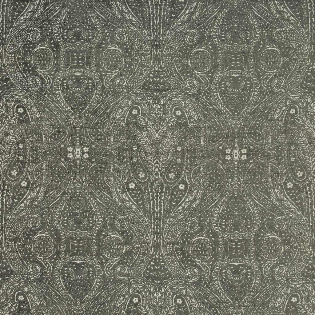 Samples and Purchasing available for Kravet Contract - 35015-21 Charcoal By Kravet Contract | Incase Crypton Gis |Paisley  Upholstery Chenille at Designer Wallcoverings and Fabrics