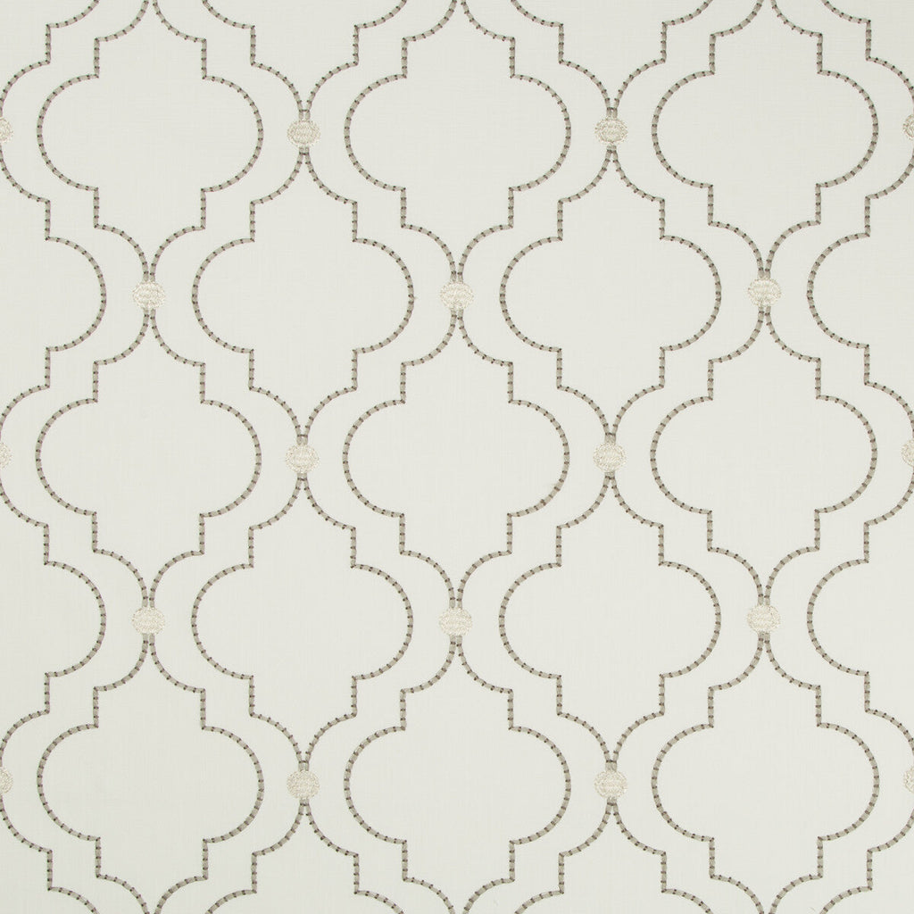 Samples and Purchasing available for Kravet Basics - 35238-11 White By Kravet Basics |  |Lattice/Scrollwork Metallic Multipurpose Embroidery at Designer Wallcoverings and Fabrics