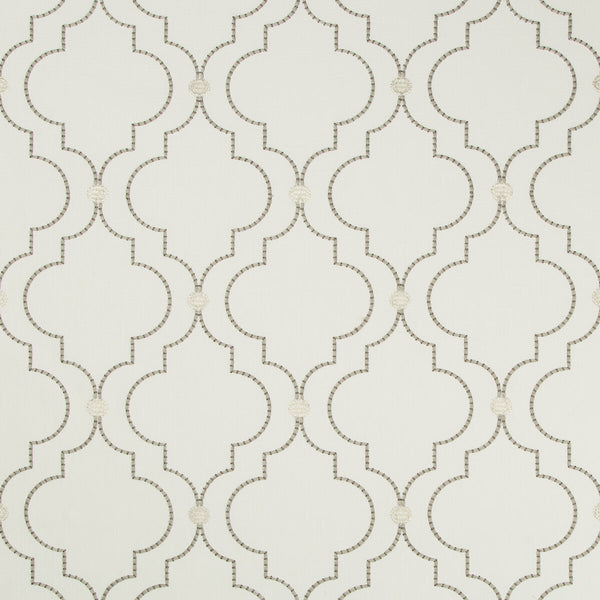 Samples and Purchasing available for Kravet Basics - 35238-11 White By Kravet Basics |  |Lattice/Scrollwork Metallic Multipurpose Embroidery at Designer Wallcoverings and Fabrics