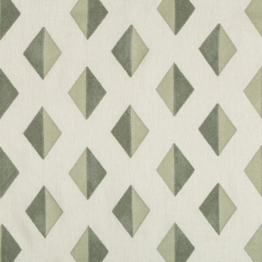 Samples and Purchasing available for Barroco Boucle - Seafoam White By Kravet Design | Nate Berkus Well-Traveled |Diamond Geometric Multipurpose Embroidery at Designer Wallcoverings and Fabrics