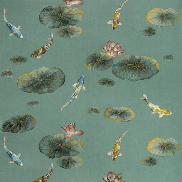 Samples and Purchasing available for Lotus Pond - Sage Teal By Kravet Couture | Izu Collection |Chinoiserie Novelty Multipurpose Embroidery at Designer Wallcoverings and Fabrics