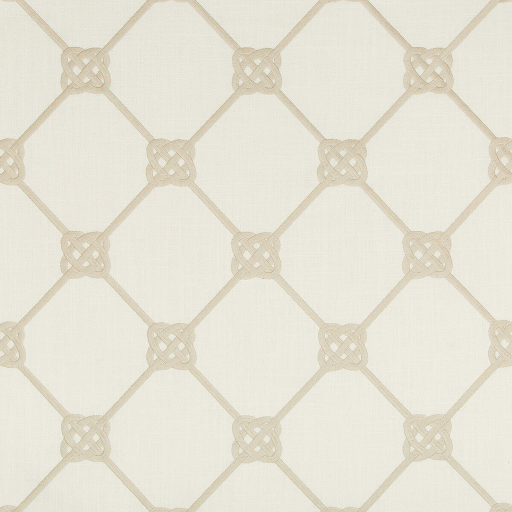 Samples and Purchasing available for Knotbridge - Natural White By Kravet Basics | Bermuda |Lattice/Scrollwork  Multipurpose Embroidery at Designer Wallcoverings and Fabrics