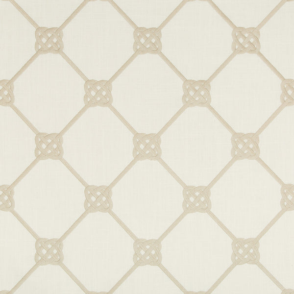 Samples and Purchasing available for Knotbridge - Natural White By Kravet Basics | Bermuda |Lattice/Scrollwork  Multipurpose Embroidery at Designer Wallcoverings and Fabrics